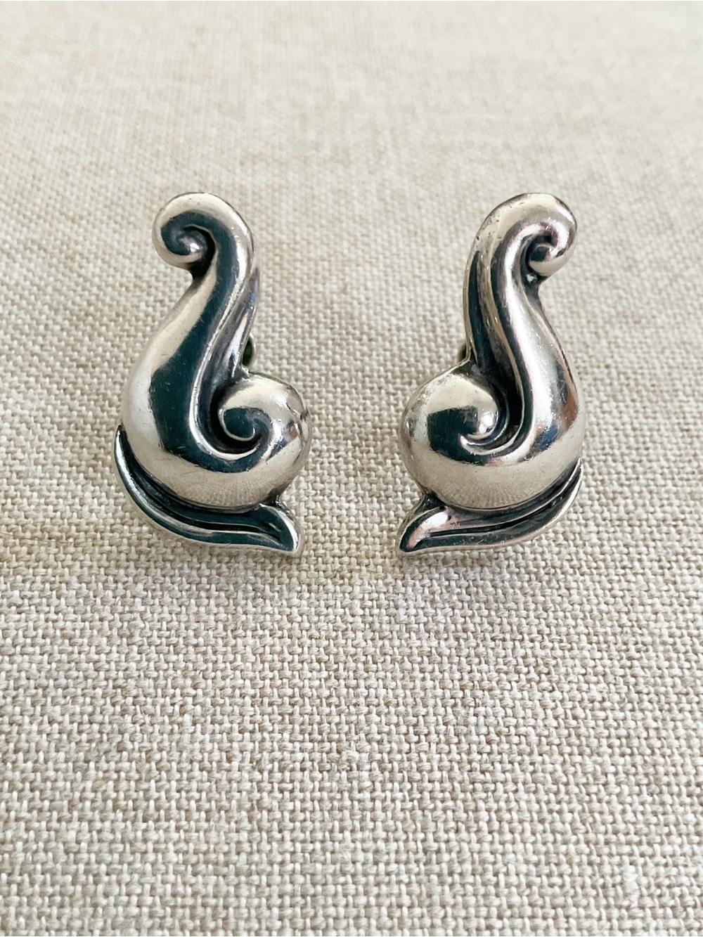 Vintage Gerardo López Taxco Sterling 925 Screw Back Earrings Eagle 26 - Picture 2 of 9